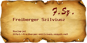 Freiberger Szilviusz névjegykártya